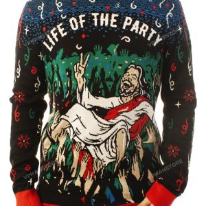 Life Of The Party Jesus Funny Ugly Christmas Sweater 1