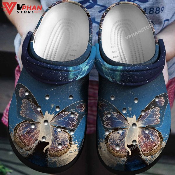 Magical Anima Miracle Butterfly Cat Custom Clogs Shoes