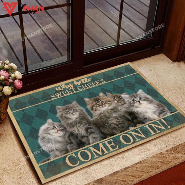 Maine Coon Cat Easy Clean Welcome DoorMat