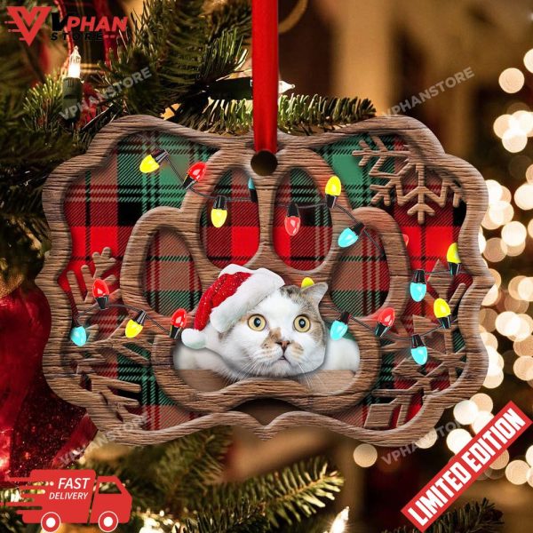 Meowy Xmas Gifts For Cat Lovers Horizontal Ornament