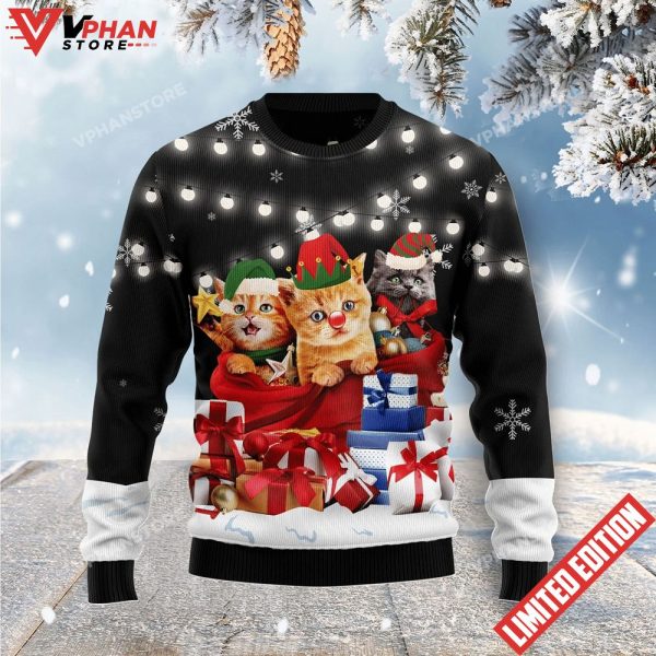 Noel Clown Cats Ugly Christmas Sweater