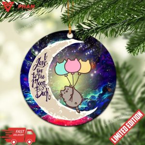 Pusheen Cat Love You To The Moon Ornament 1