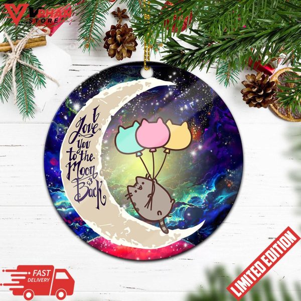 Pusheen Cat Love You To The Moon Ornament