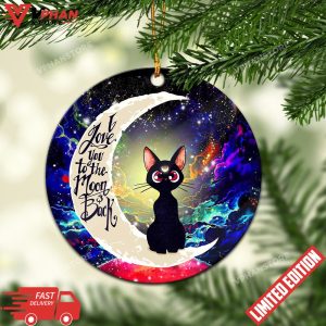 Sailor Moon Cat Love You To The Moon Galaxy Ornament 1