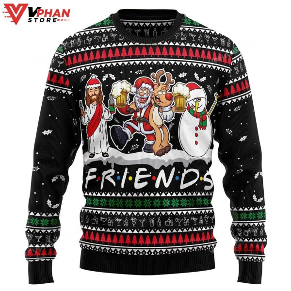 Santa Claus Jesus Friend Ugly Sweater