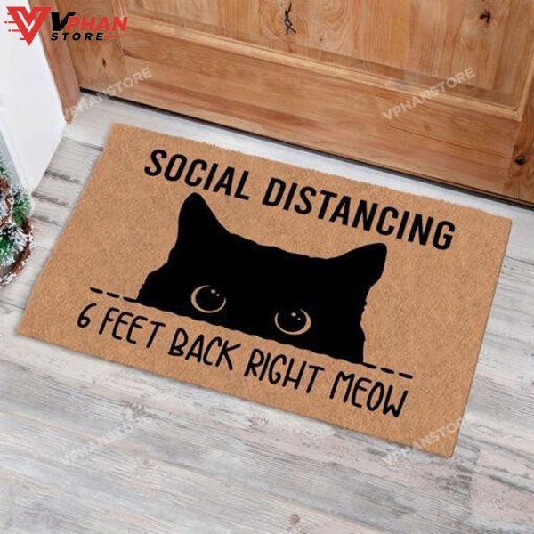 Social Distancing Cat DoorMat