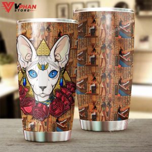 Sphynx Cat Ancient Egypt Tumbler 1