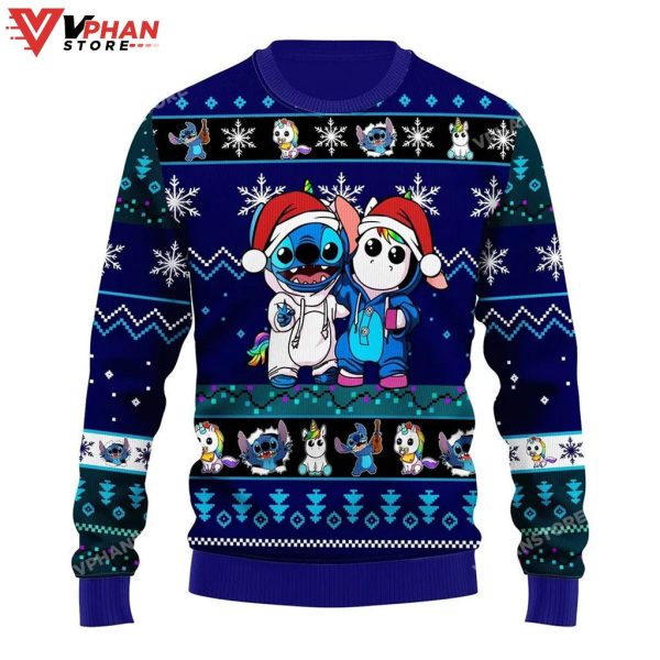 Stitch Unicorn Gift Ugly Christmas Sweater