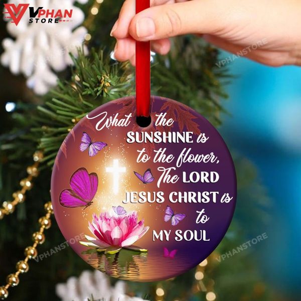 The Lord Jesus Christ Is To My Soul Special Lotus Ornament