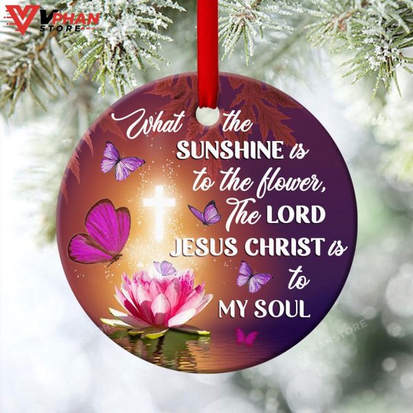 The Lord Jesus Christ Is To My Soul Special Lotus Ornament