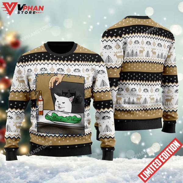 The Macallan Cat Meme Christmas Ugly Sweater