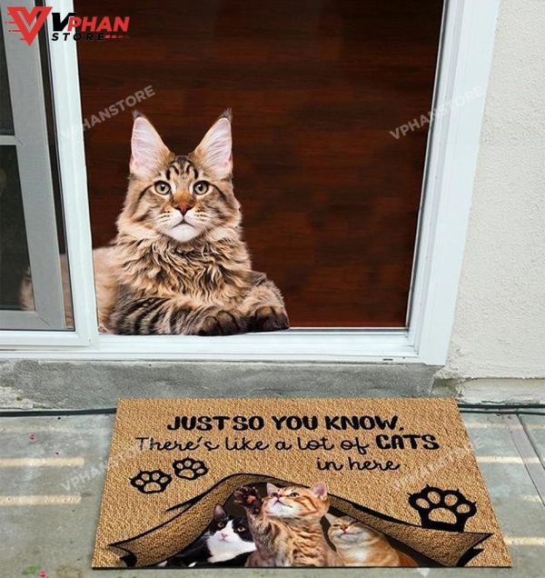 Theres Like A Lot Of Cats In Here DoorMat