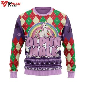 Unicorn Rainbow Ugly Christmas Sweater 1