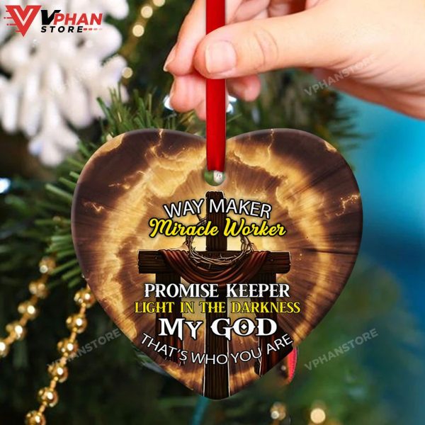 Way Maker And Miracle Worker Ornament