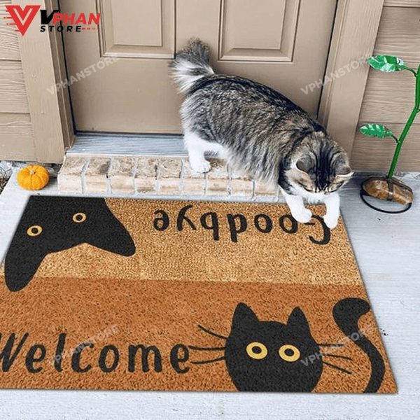 Welcome Goodbye Cats DoorMat