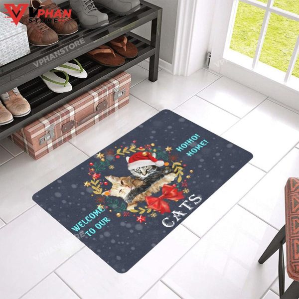 Welcome To Our Ho Ho Home Cat DoorMat