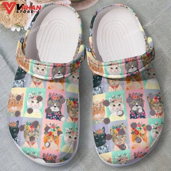 Whitesole Colorful Cats Classic Clogs Shoes