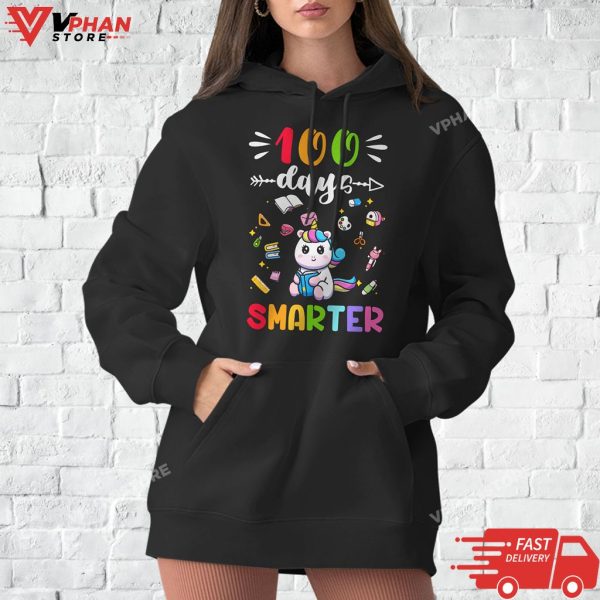 100 Days Smarter Unicorn Girls Happy Kid T-Shirt