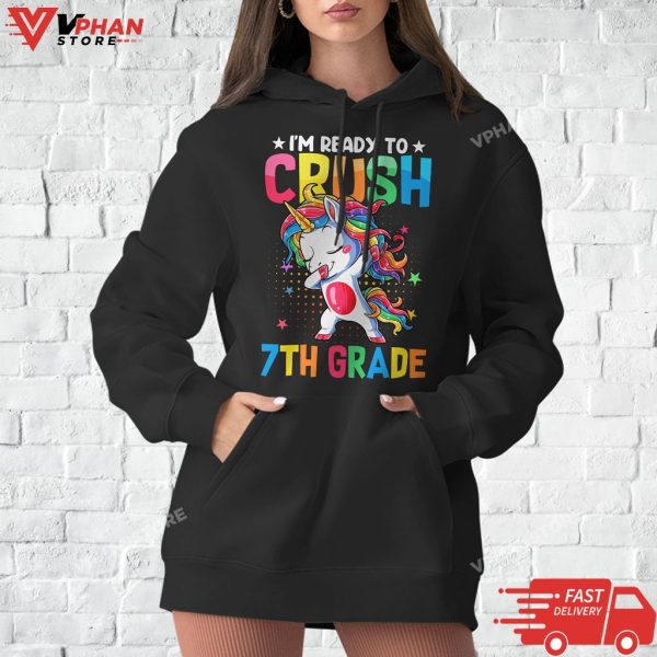 Crush 7th Grade Dabbing Unicorn T-Shirt