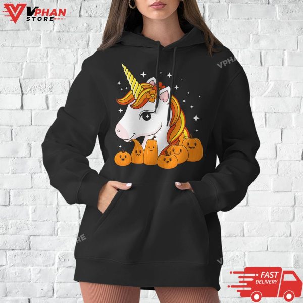 Christmas Cute Candy Corn Unicorn Pumpkin Costume T-Shirt