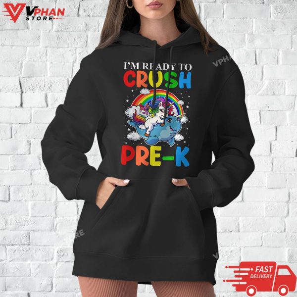 Kids I’m Ready to Crush Pre K Unicorn Back To School PreK Girls T-Shirt