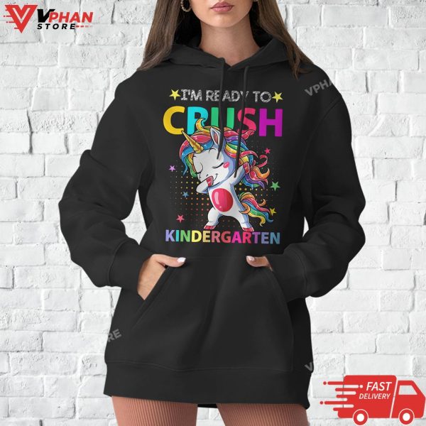 Ready to Crush Kindergarten Back To School Unicorn Kids T-Shirt