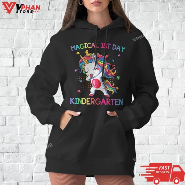 Unicorn First Day Of School Shirt Back To Girls T-Shirt