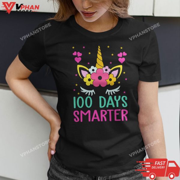 100 Days of School Unicorn Girls Costume Gift T-Shirt