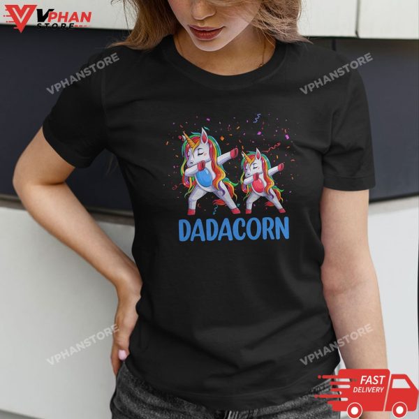 Daddy Unicorn Daddycorn Fathers Day Dad Men Birthday Girl T-Shirt