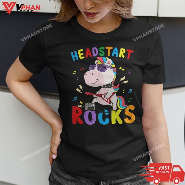 Headstart Rocks Unicorn Kids Back To School T-Shirt