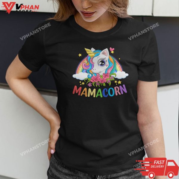 Mamacorn Cute Unicorn Mom Costume Mother’s Day T-Shirt