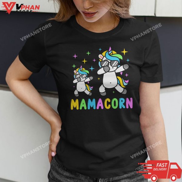 Mamacorn Funny Unicorn Mommy Girl and Mother T-Shirt