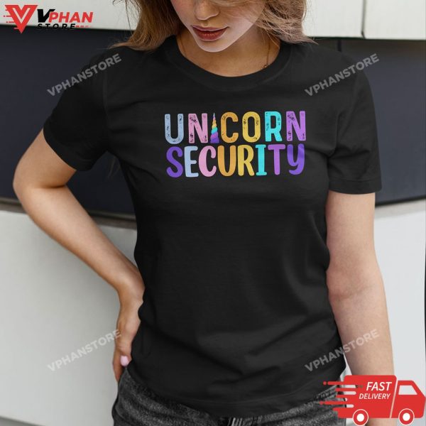 Security Unicorn Christmas Matching Outfit For Adults T-Shirt