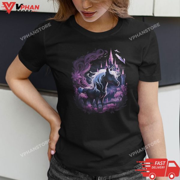 Unicorn Castle Graphic For Women And Girls T-Shirt