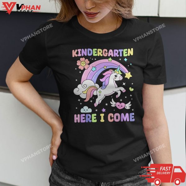 Unicorn Kindergarten Here I come School Kindergarten Girl T-Shirt