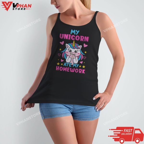 My Unicorn Ate My Homework Cute T-Shirt