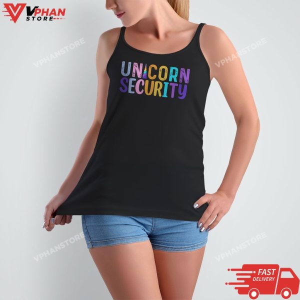 Security Unicorn Christmas Matching Outfit For Adults T-Shirt