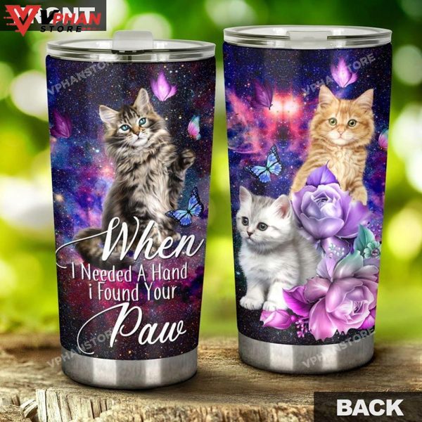 ln Cat I Found Your Paw Stainless Steel Tumbler