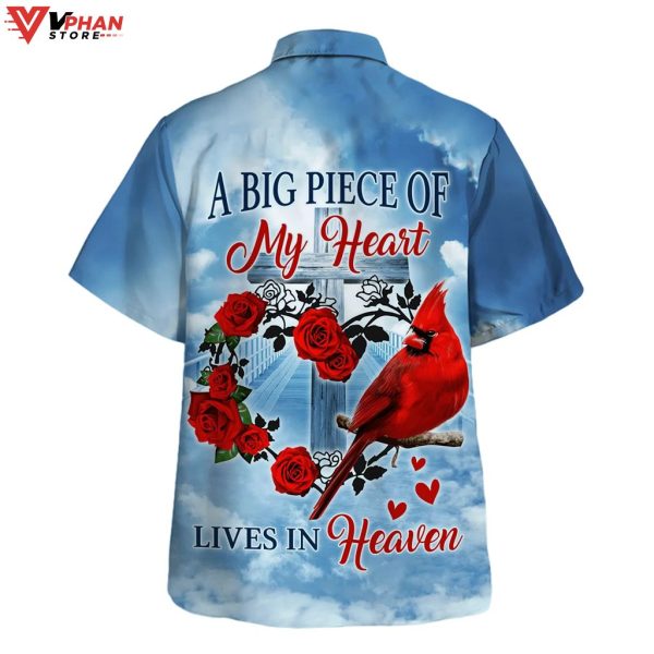 A Big Piece Of My Heart Lives In Heaven Christian Gifts Hawaiian Shirt