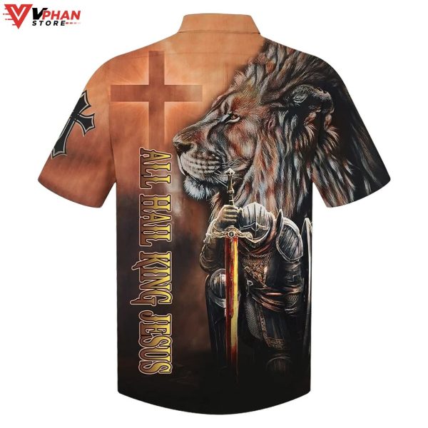 All Hail King Jesus And Lion Christian Gifts Best Hawaiian Shirt