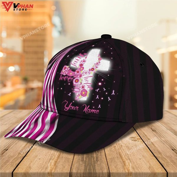 All Over Print Breast Cancer Awareness Baseball Cap Hat