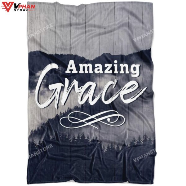Amazing Grace Fleece Christian Blanket