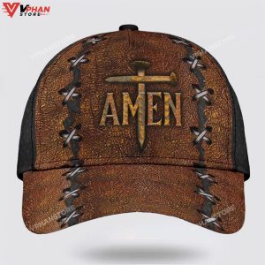 Amen The Cross Holy Baseball Christian Hat 1
