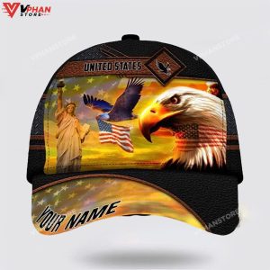 American Eagle Custom Name Baseball Christian Hat 1