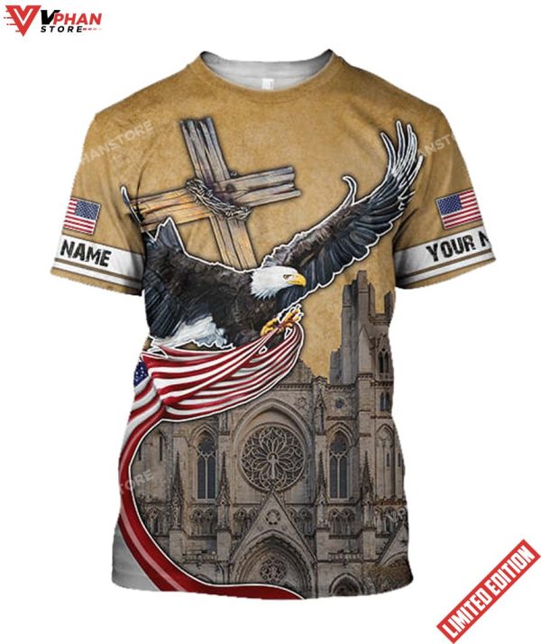 American Eagle Flag US Cathedral Customized Shirt