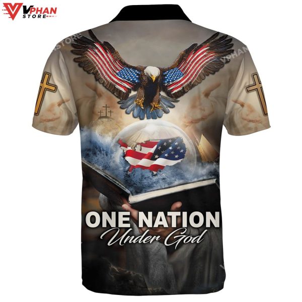 American One Nation Under God Christian Polo Shirt & Shorts