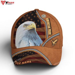 American Pride Eagle Leather Style Baseball Cap 1