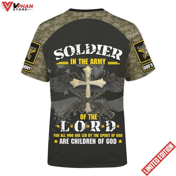 Army Of God God Bless Our Veterans Christian 3d Shirt