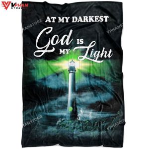 At My Darkest God Is My Light 2 Religious Christmas Gifts Bible Verse Blanket 1