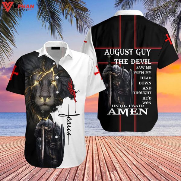 August Guy Until I Said Amen Christian Gift Ideas Jesus Hawaiian Shirt